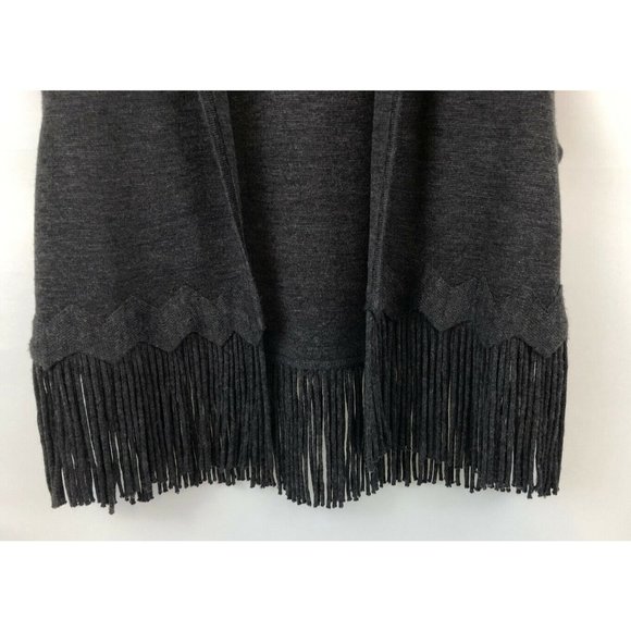 Maggy London Black Fringe Knit Vest  Sweater SZ Sm - Picture 4 of 5